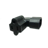 Right Angled NEMA 5-15R to IEC C14 Plug Adapter