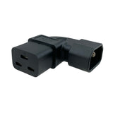 Right Angle IEC C19 to IEC C14 Plug Adapter