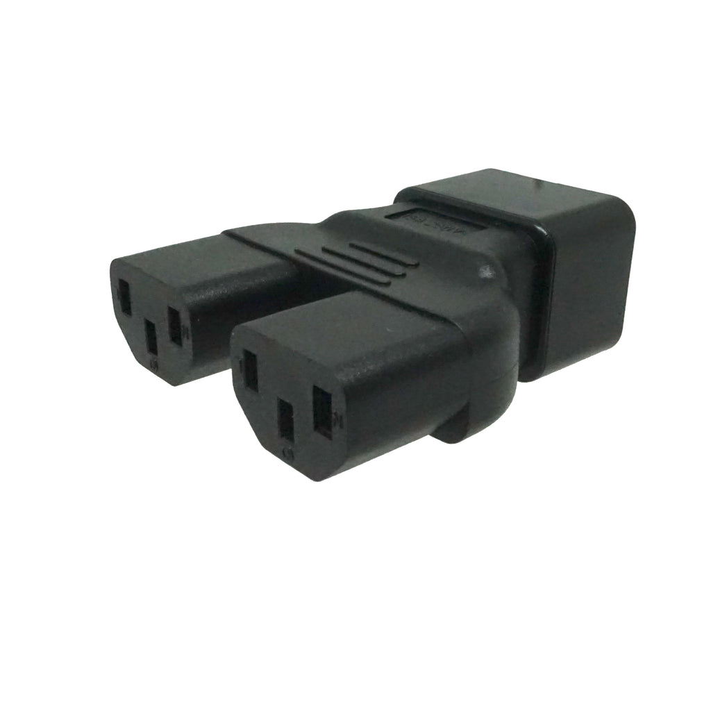 Two IEC C13 to IEC C20 Plug Adapter