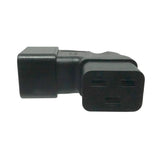 Right Angle IEC C19 to IEC C20 Plug Adapter