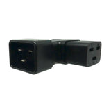 Right Angle IEC C19 to IEC C20 Plug Adapter