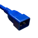 IEC C20 to C13 10A Cords: Multiple Colors + Lengths